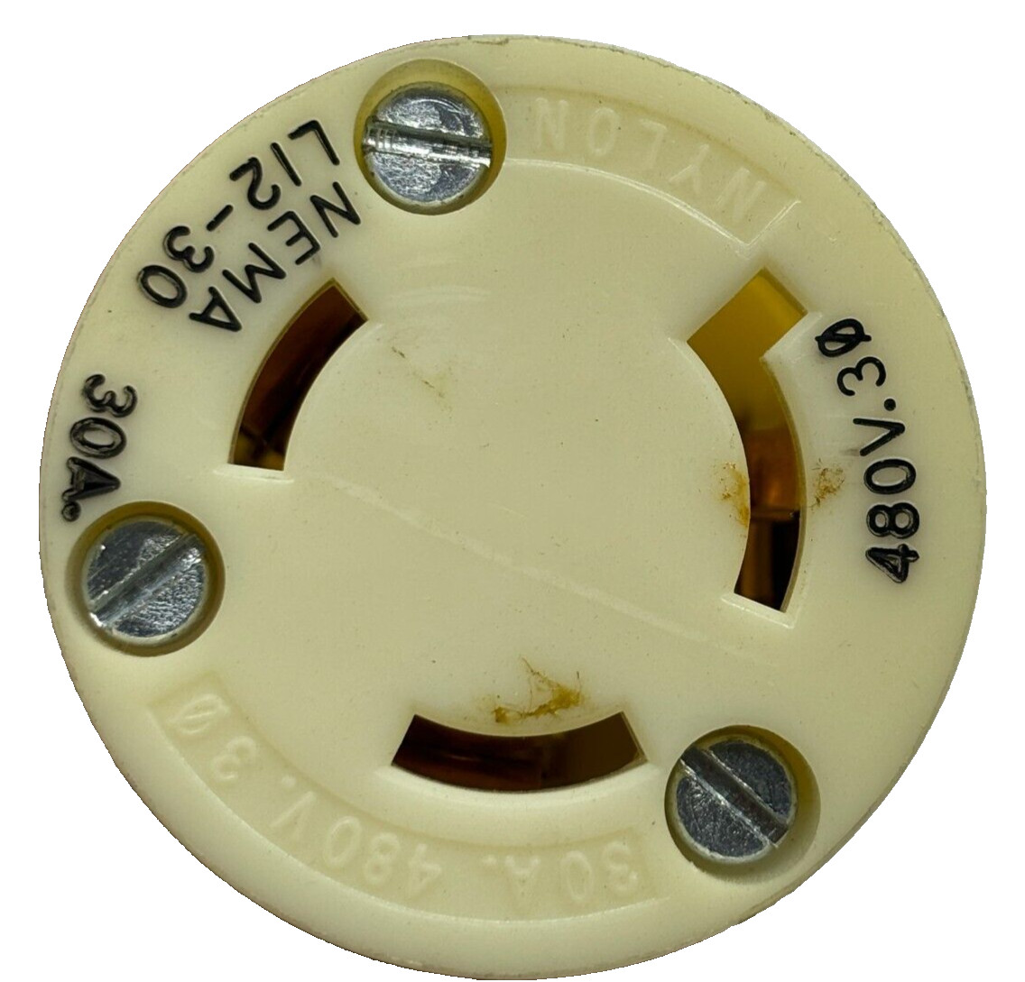 LOT OF 5 ARROW HART 6964 LOCKING CONNECTOR 30A 480V 3PH 3P 3W GRD NEMA L12-30R🔔