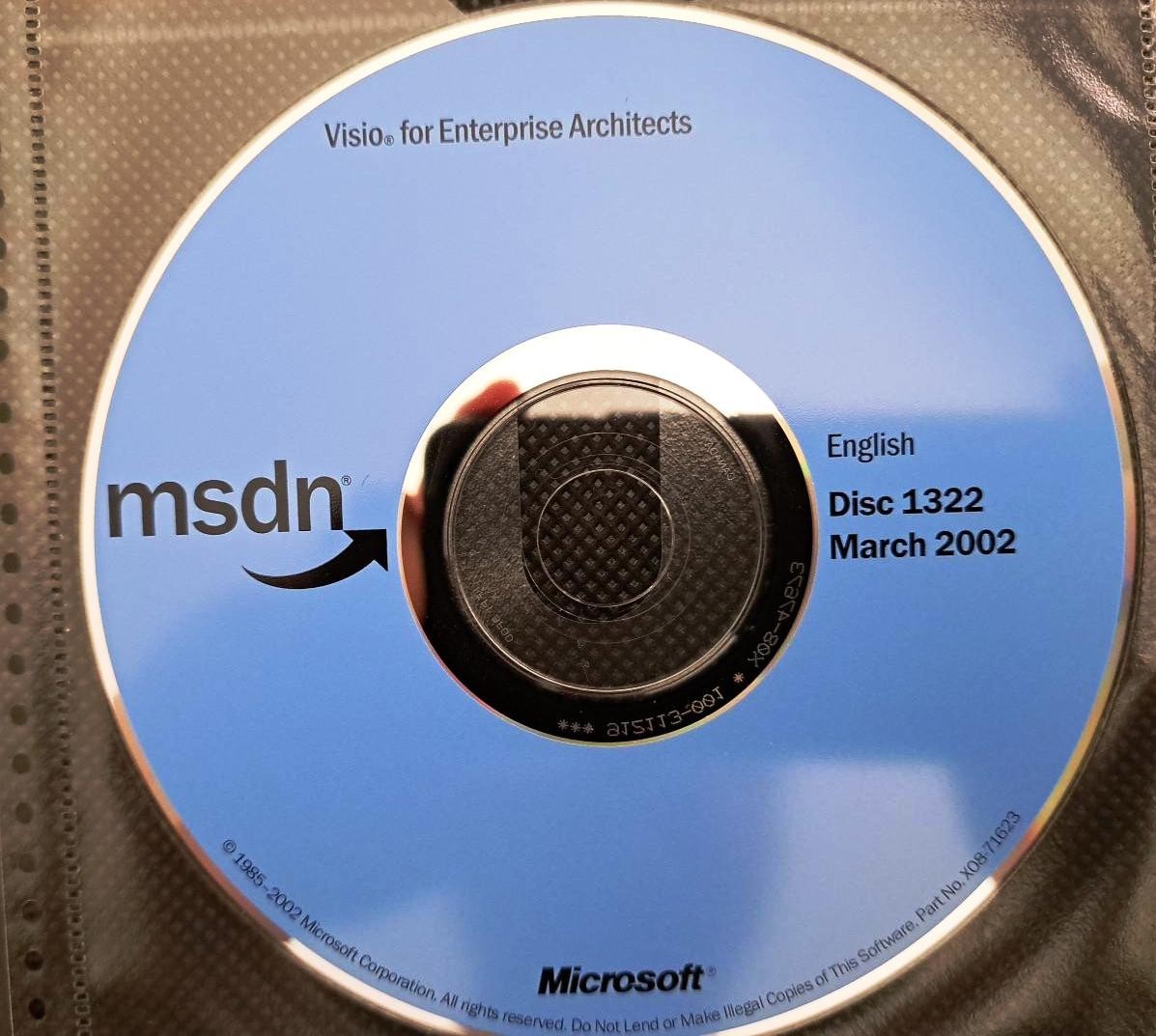 Microsoft Visio for Enterprise Architects Install CD w/ Key & License