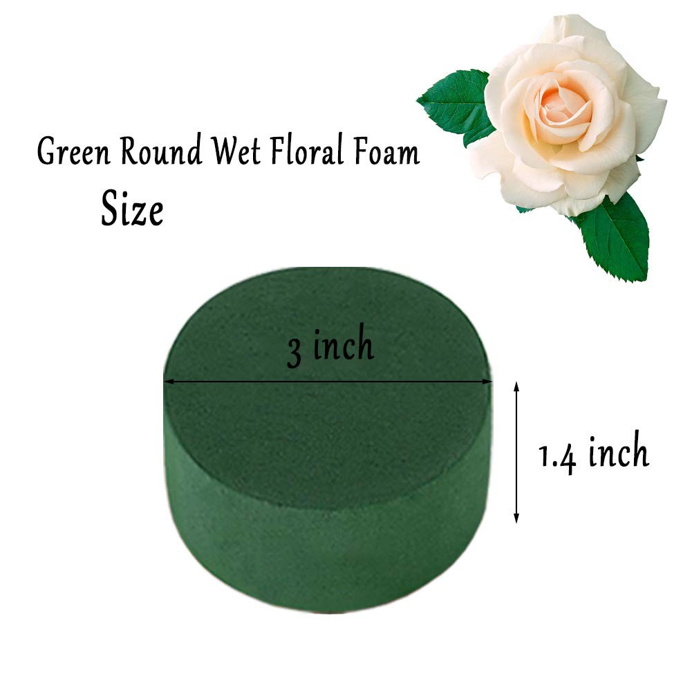 20 PCS Round Floral Foam,Green Wet Foam Block,Wet Florist 20