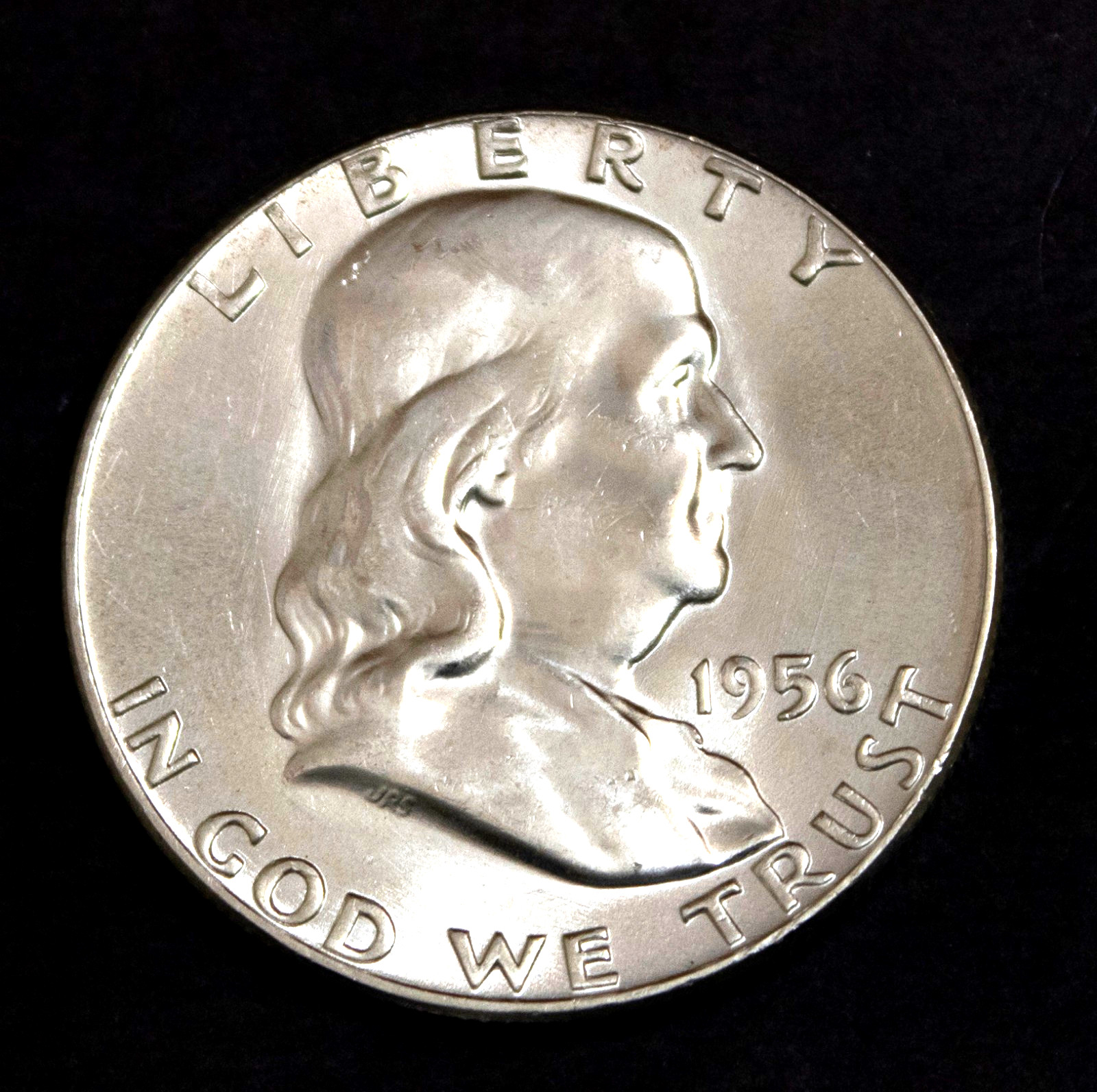 1956 Franklin Half Dollar Choice BU White...............Lot 5889