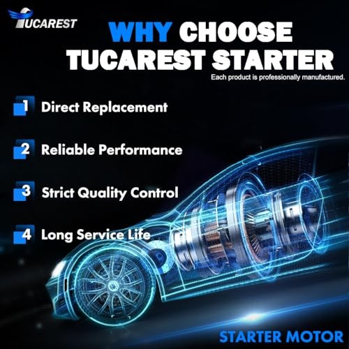 17986 Starter (For 3.6L) Fit for Bu-ick 08-17 Enclave, 10-16 Lacrosse /13-19
