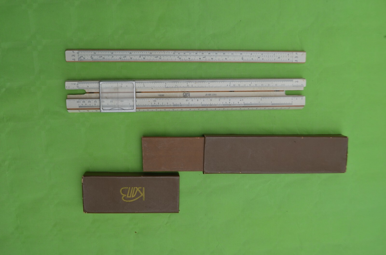 USSR manufactured slide rule with case