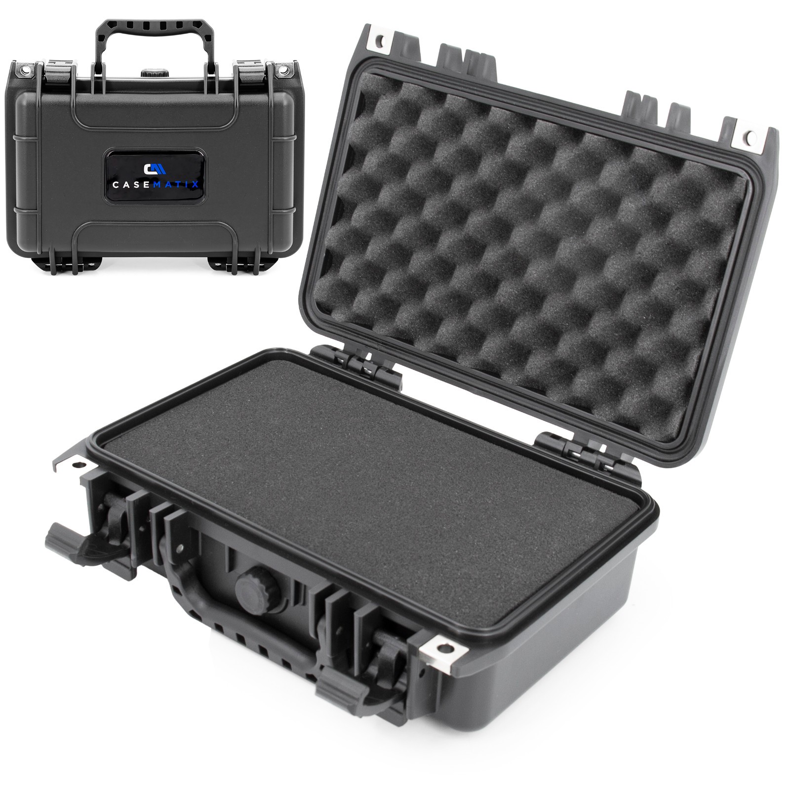 CASEMATIX 12" Waterproof Hard Case with Customizable Foam for Electronics