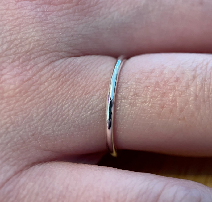 Sterling Silver Stacking Ring 925 | Round | Recycled | Handmade in the UK