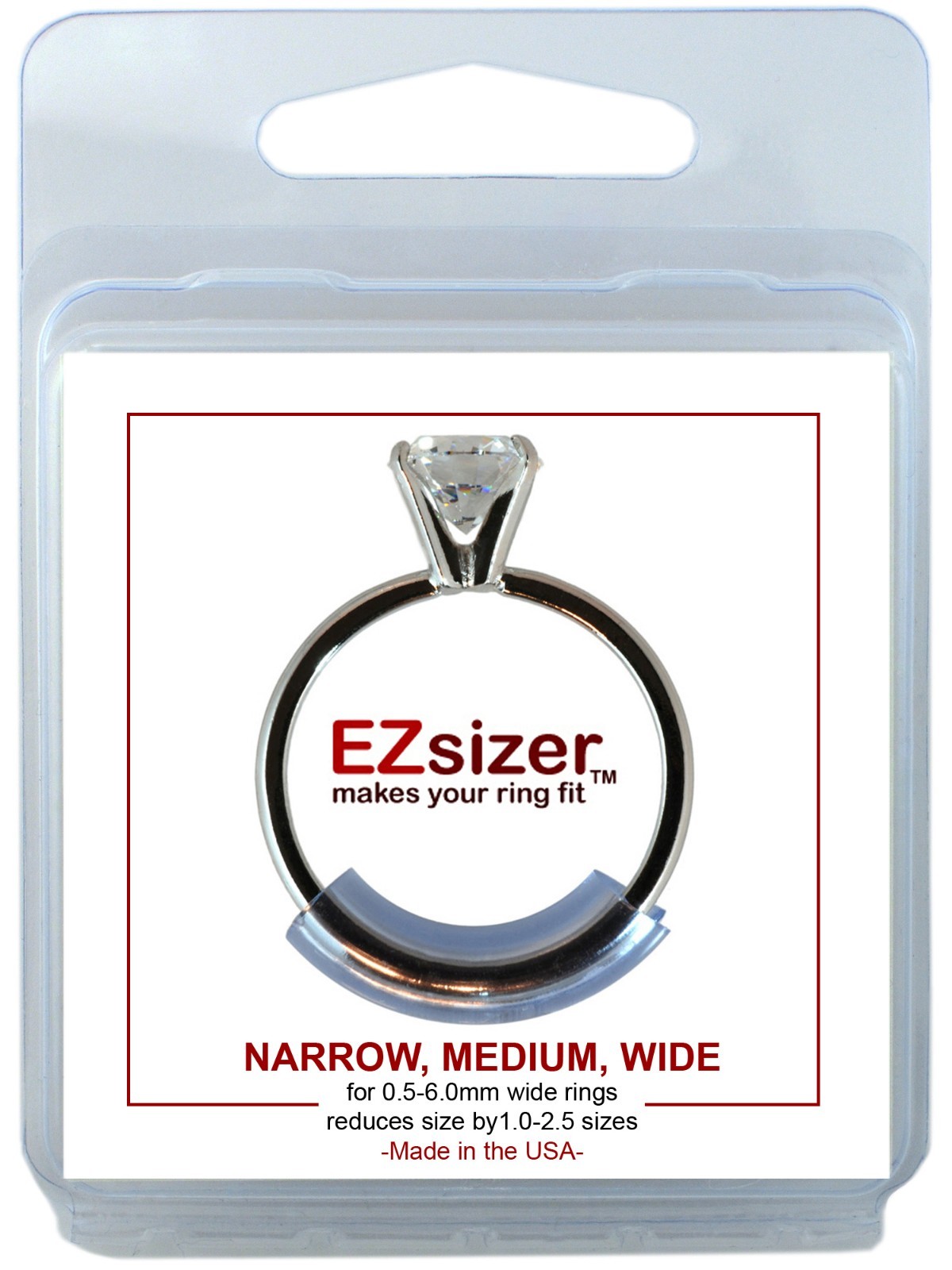Ring Size Adjuster by EZsizer- Set of 3 (1-narrow, 1-medium, 1-wide) Ring Guard
