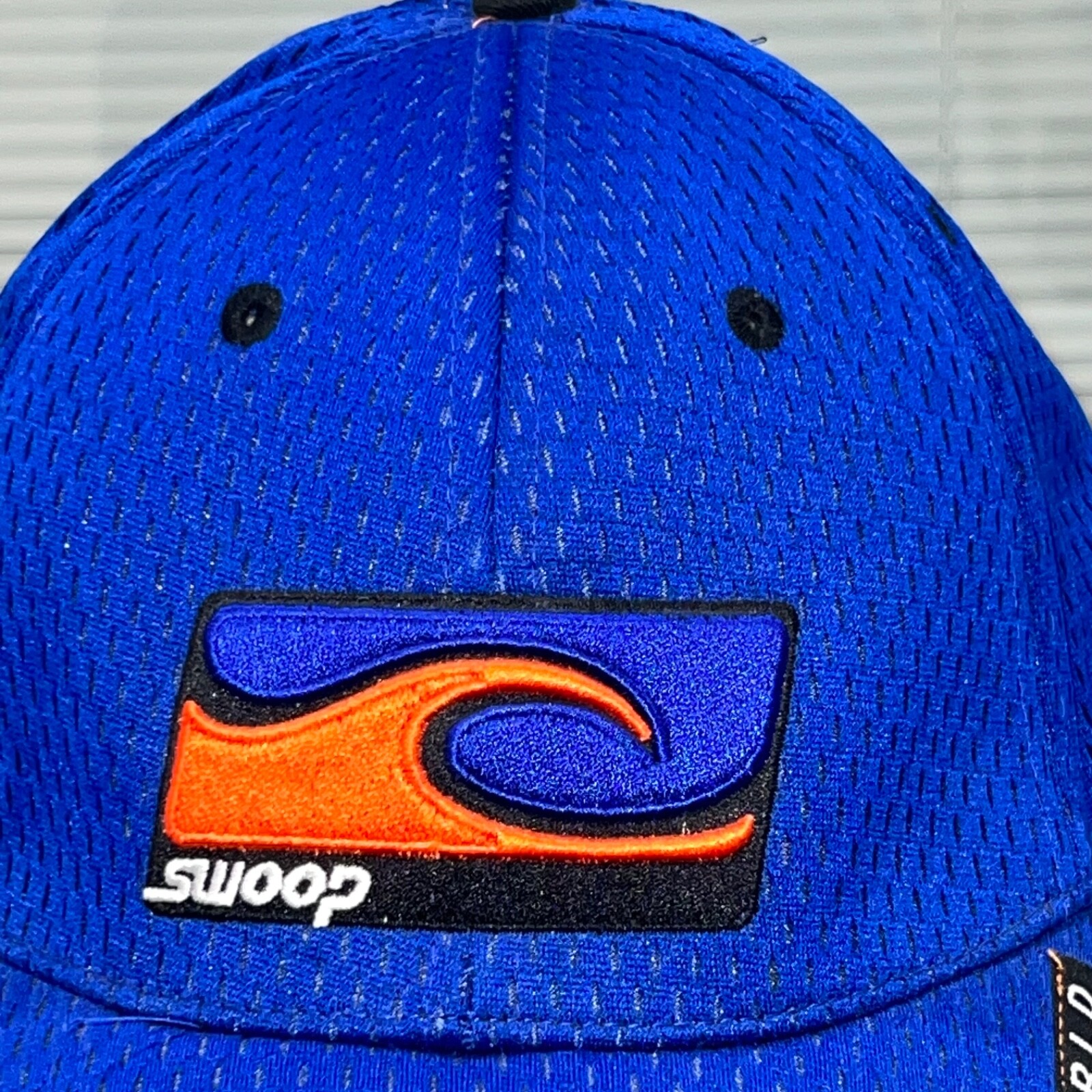 Seaworld Orlando Ocean Patrol SWOOP Hat Cap Orange Black Accents Flex Band