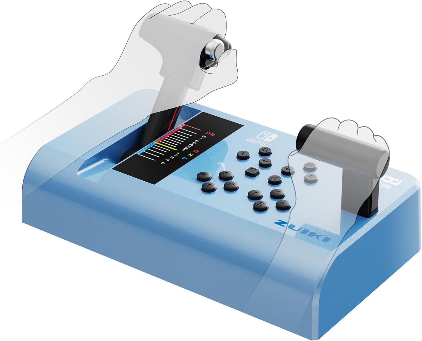 ZUIKI MASCON Go by Train Densha de Go Nintendo Switch One Handle Controller Blue
