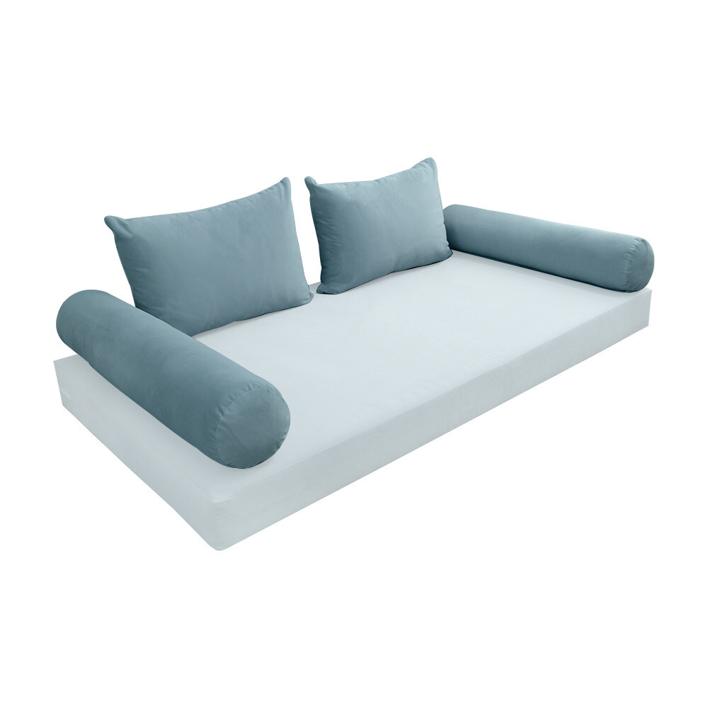 COVER ONLY Model V4 Full Velvet Knife Edge Indoor Daybed Cushion Bolster - AD355