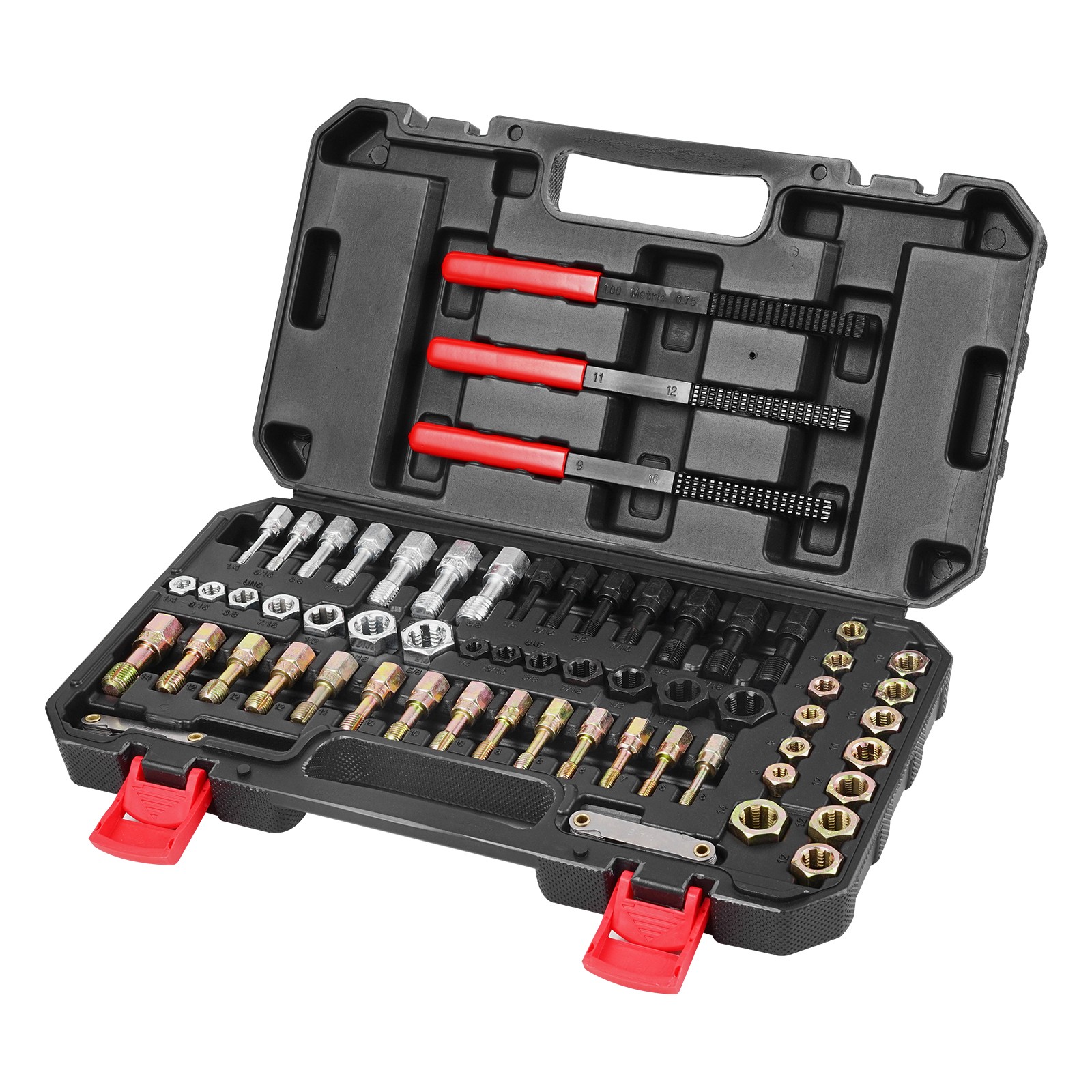 VEVOR 61PCS Thread Chaser Set UNC UNF Metric Thread Restorer Tool Rethreading