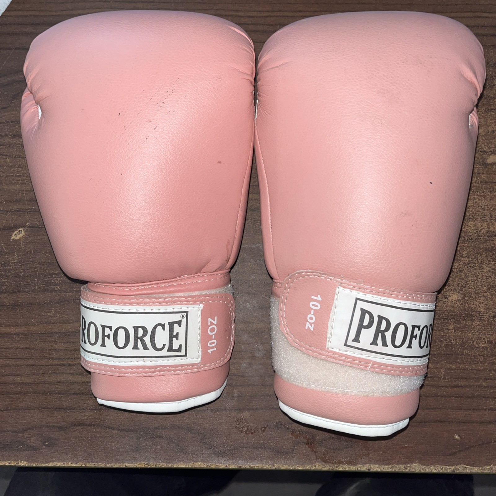 AWMA ProForce Leatherette Boxing Gloves Color Pink With White Palm, 10 Oz.