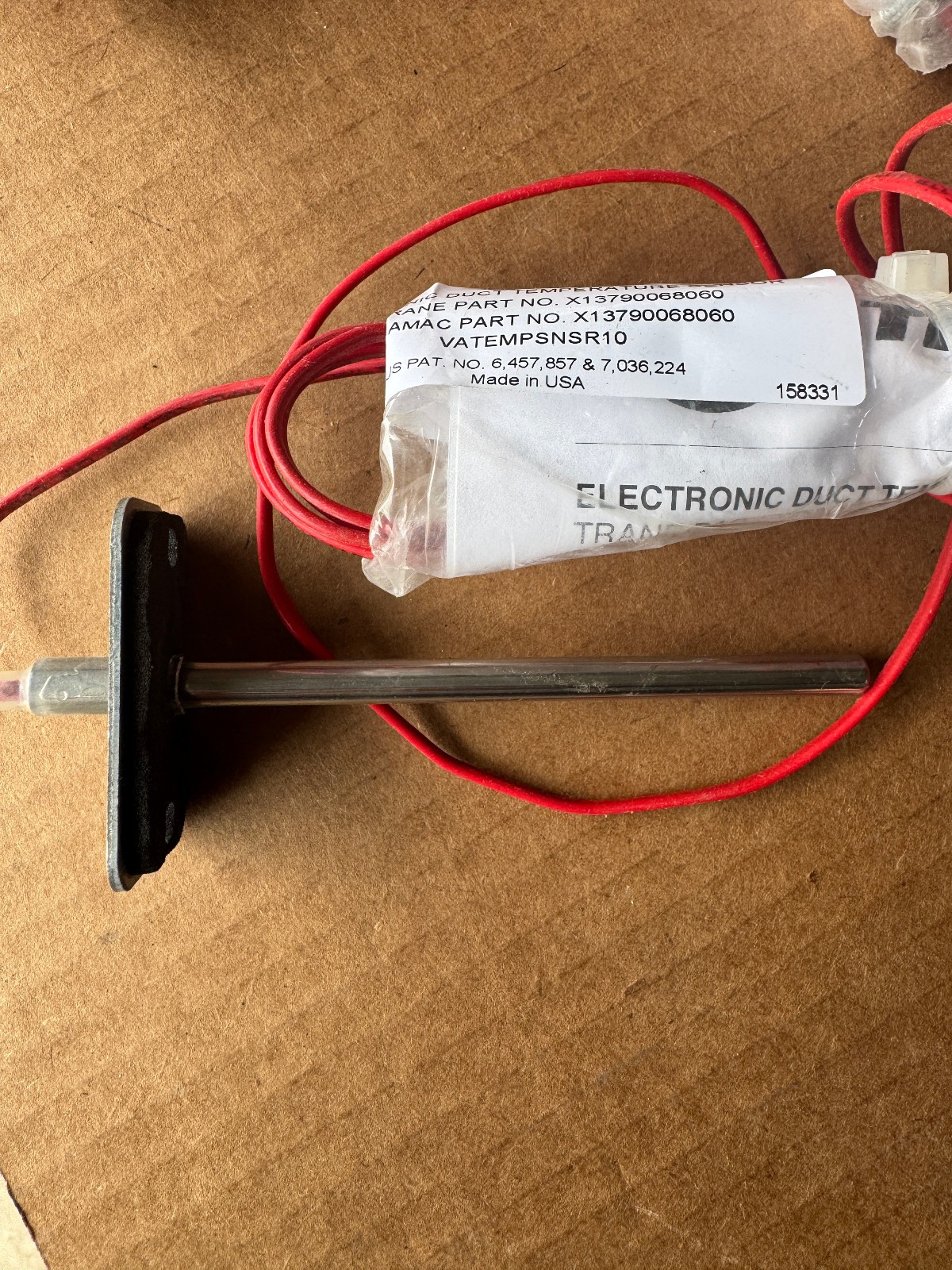 Trane X13790068060 Electronic Duct Temperature Sensor New