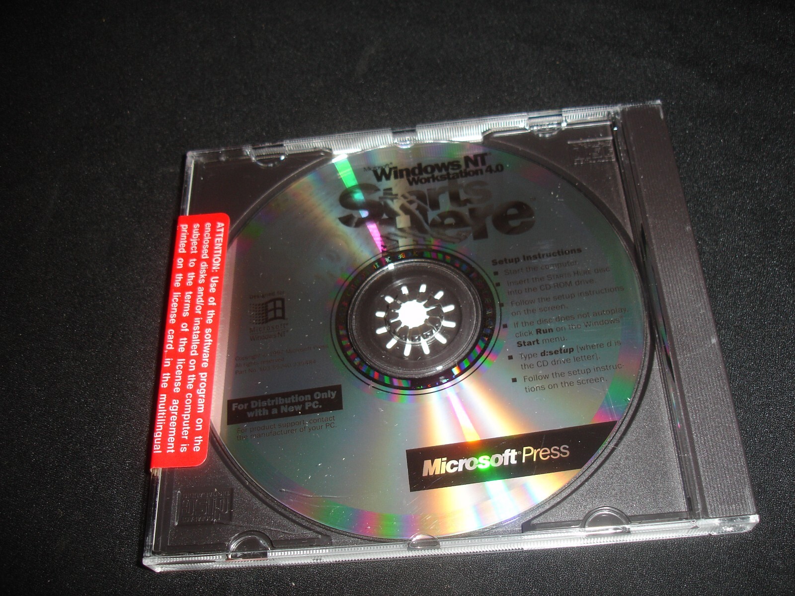 Vintage Microsoft Windows NT Workstation 4.0 Software Full Version NEW