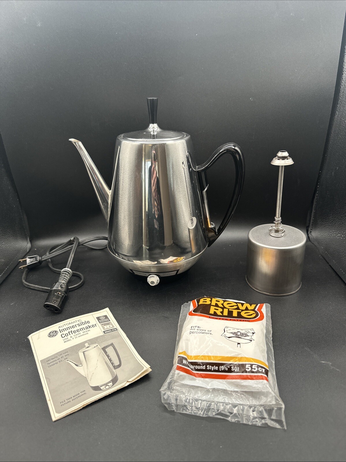 Sunbeam Chrome Fully Automatic Electric Coffee Percolator Model AP76 Tested VTG