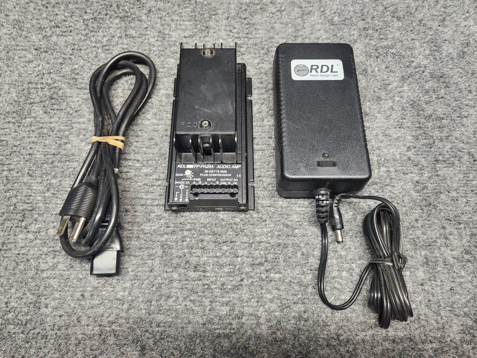 RDL FP-PA20A Audio Amp 20-Watt RMS Plus Compression w/ Power Adapter *Tested*
