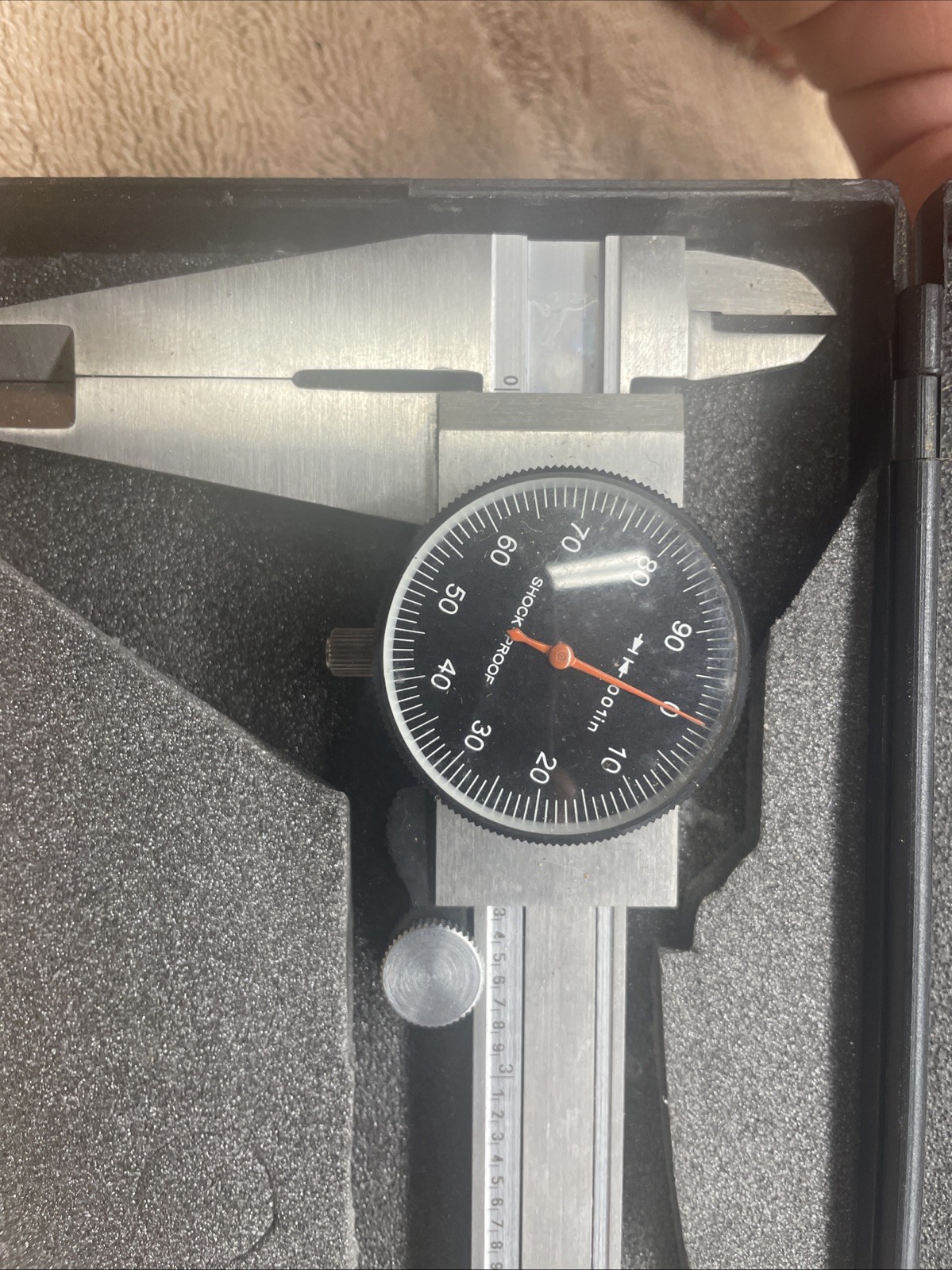 Dial Caliper Precision Machinist Tool in Foam Case Shock-Proof
