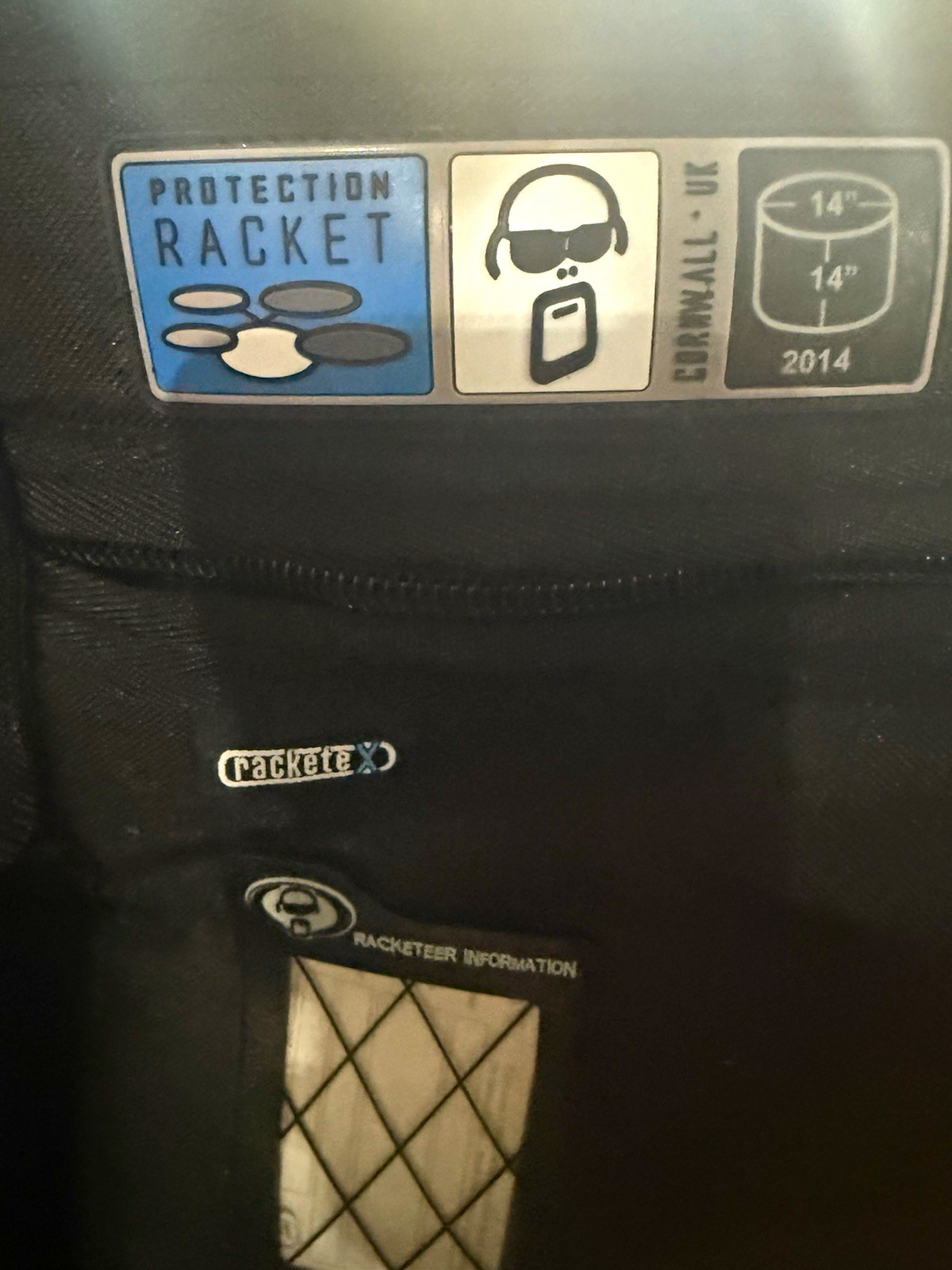 Protection Racket 2014 14" x 14" Tom Drum Bag Case Black Fully Lined Handle