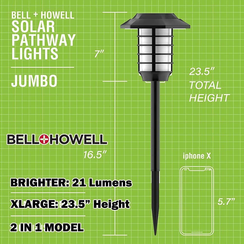 Bell + Howell Outdoor Solar Powered 2-in-1 Pathway and Garden Lights - 4 Pack