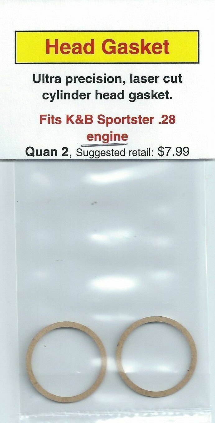 Aftermarket Cylinder Head Gasket 2 Pack, Fits K&B Sportster .28 NIP