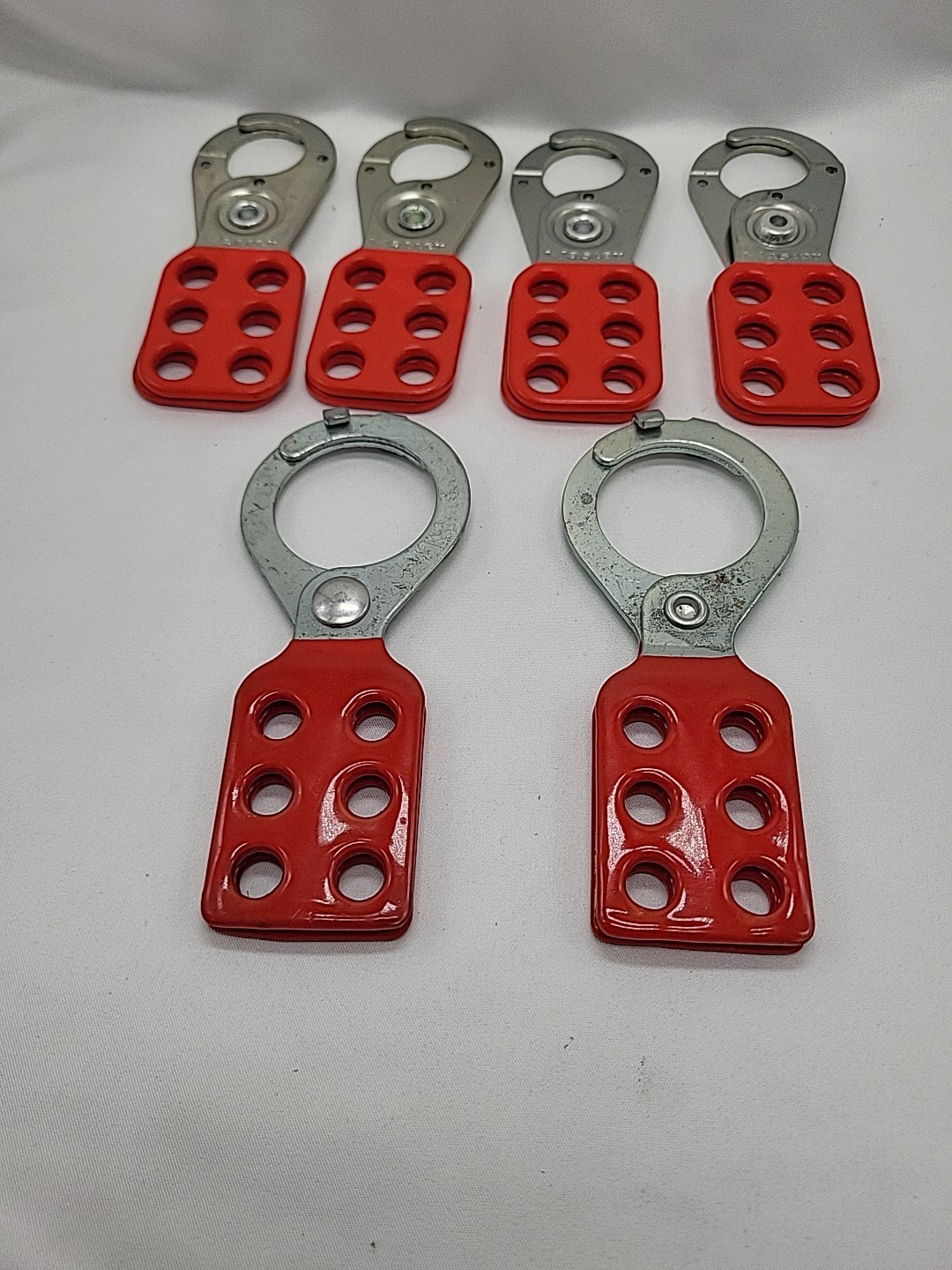 Lock Out Tag Out Hasps Lot of 6. 4-1", 2-1.5". Master Lock #420