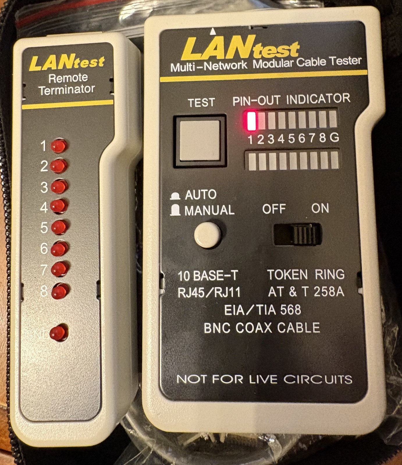 GC Electronics Lan Test Kit 45-5767 Network Modular Cable Tester w/Bag & Kit New