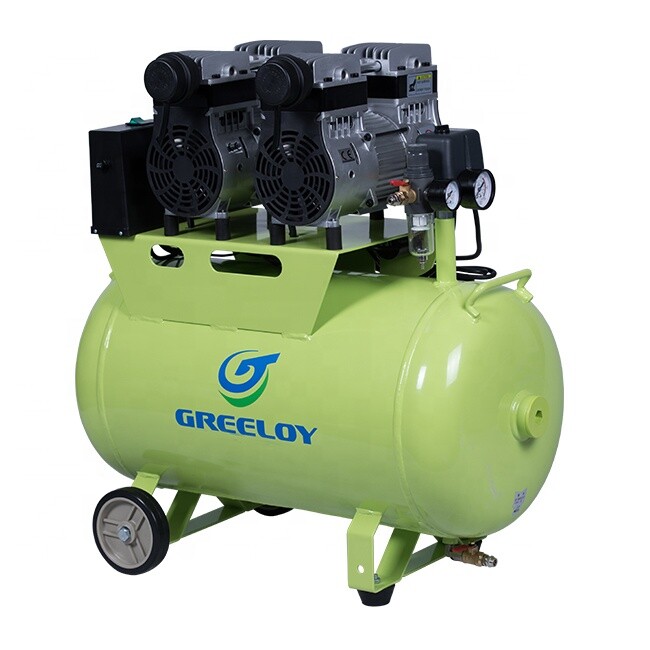 60L Noiseless Slient Dental Air Compressor Oil Free Tank for 4 Dental Chair Unit