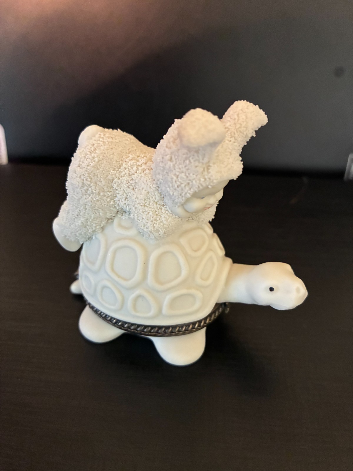 Snowbabies & Turtle Trinket Box " Piggyback"