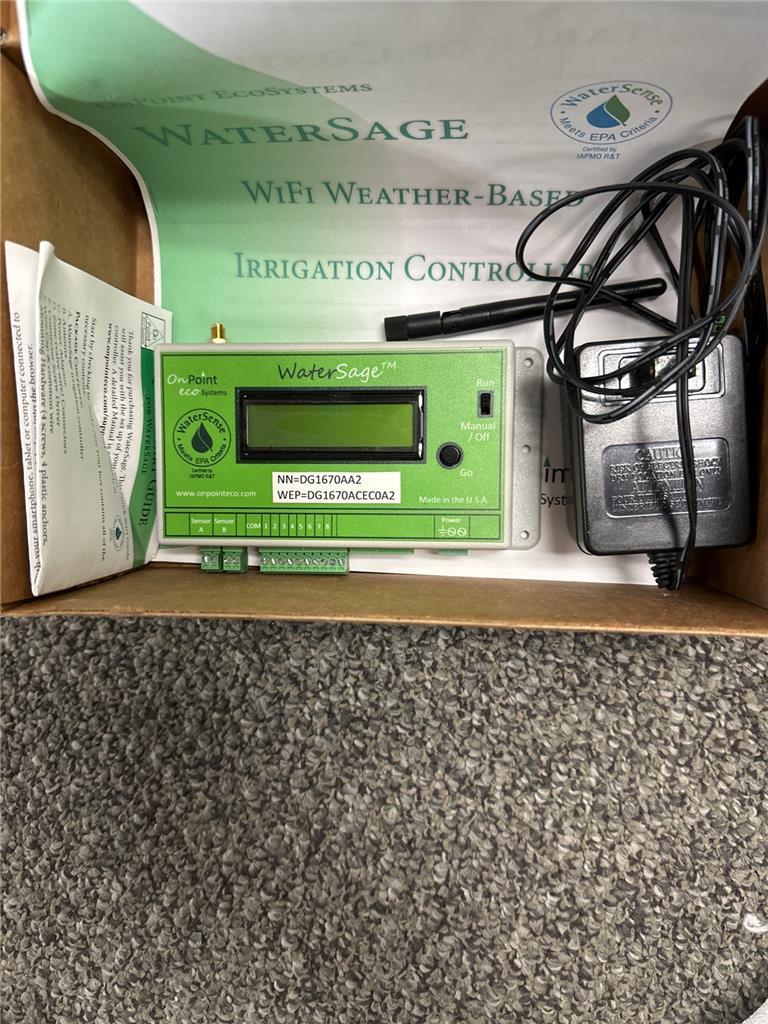 ^ On Point Eco Systems waterSage Weather Based WIFI Irrigation Controller NEW