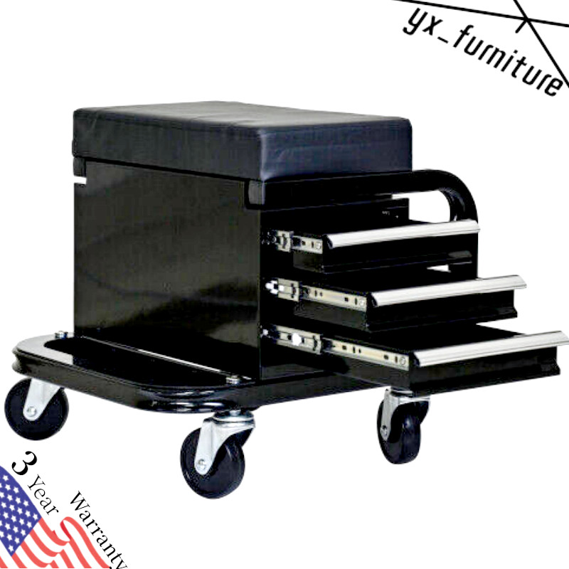 Heavy Duty Workshop Bench - Rolling Bench with Swivel Wheels Mechanic Tool Box