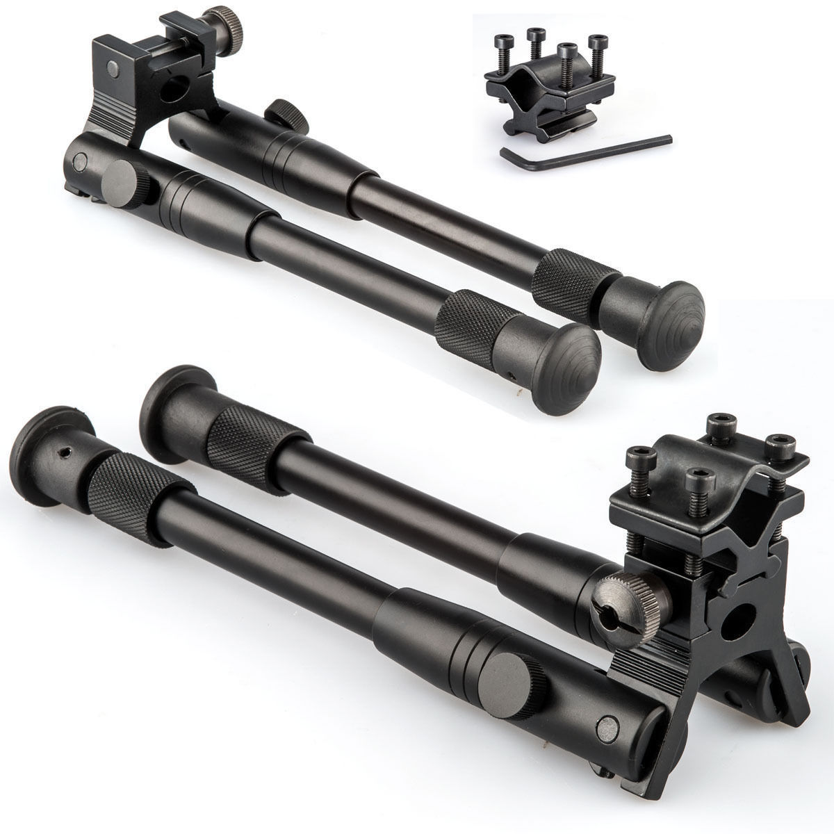6 inch Adjustable Rifle Bipod with Barrel Mount For Rifle Gun Hunting Shooting
