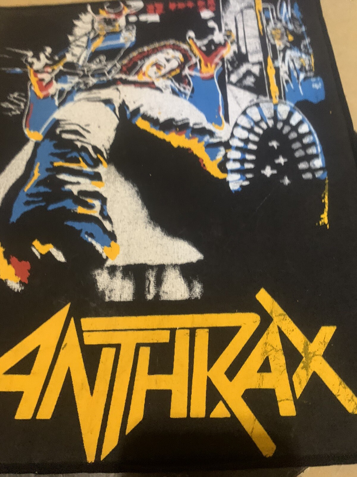 Unused 1990s Anthrax 11” By 14” Back Patch