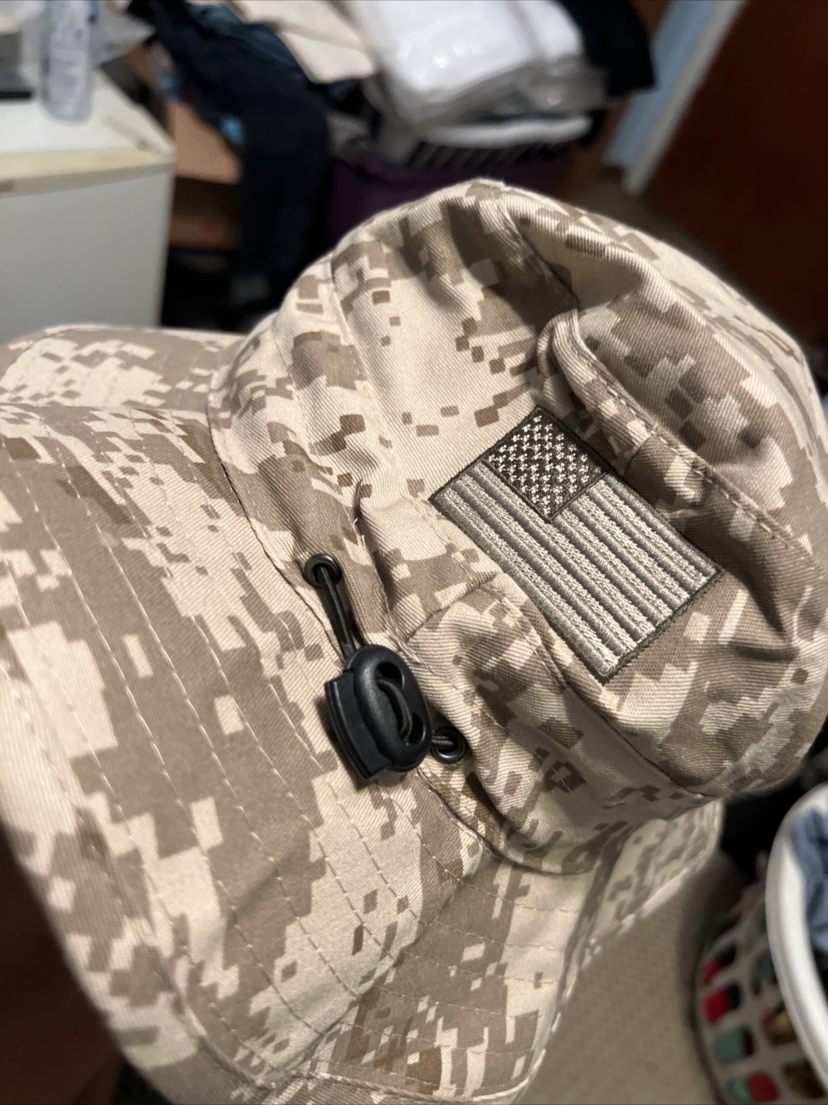 Type II Boonie Cap Hat Cover Desert Digital USGI Monogrammed Flag GT One Size