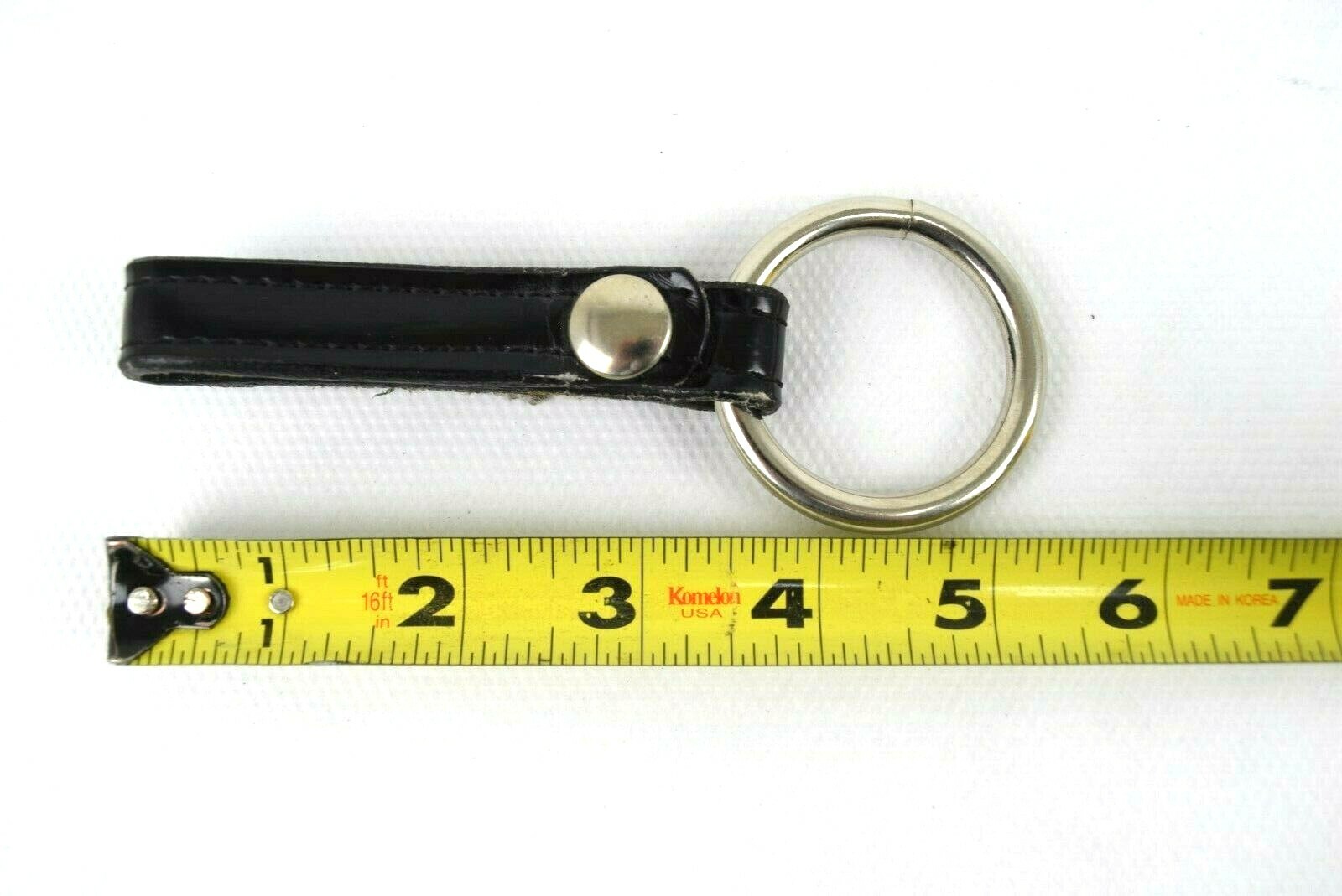 Police Loop Holster Flashlight Holder Duty Belt Leather Metal Ring