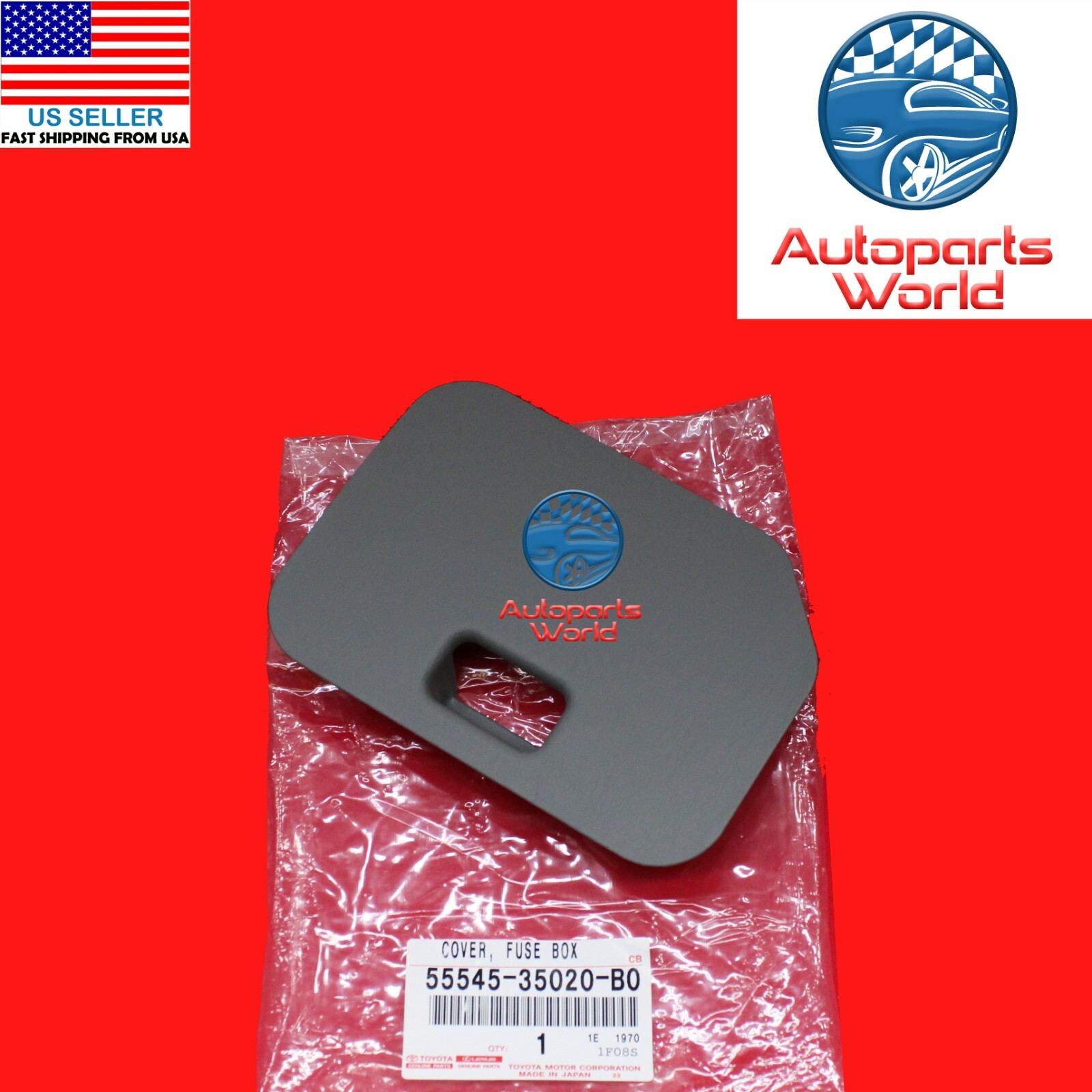 GENUINE OEM TOYOTA 2003-2009 4RUNNER STONE FUSE BOX DOOR COVER 55545-35020-B0