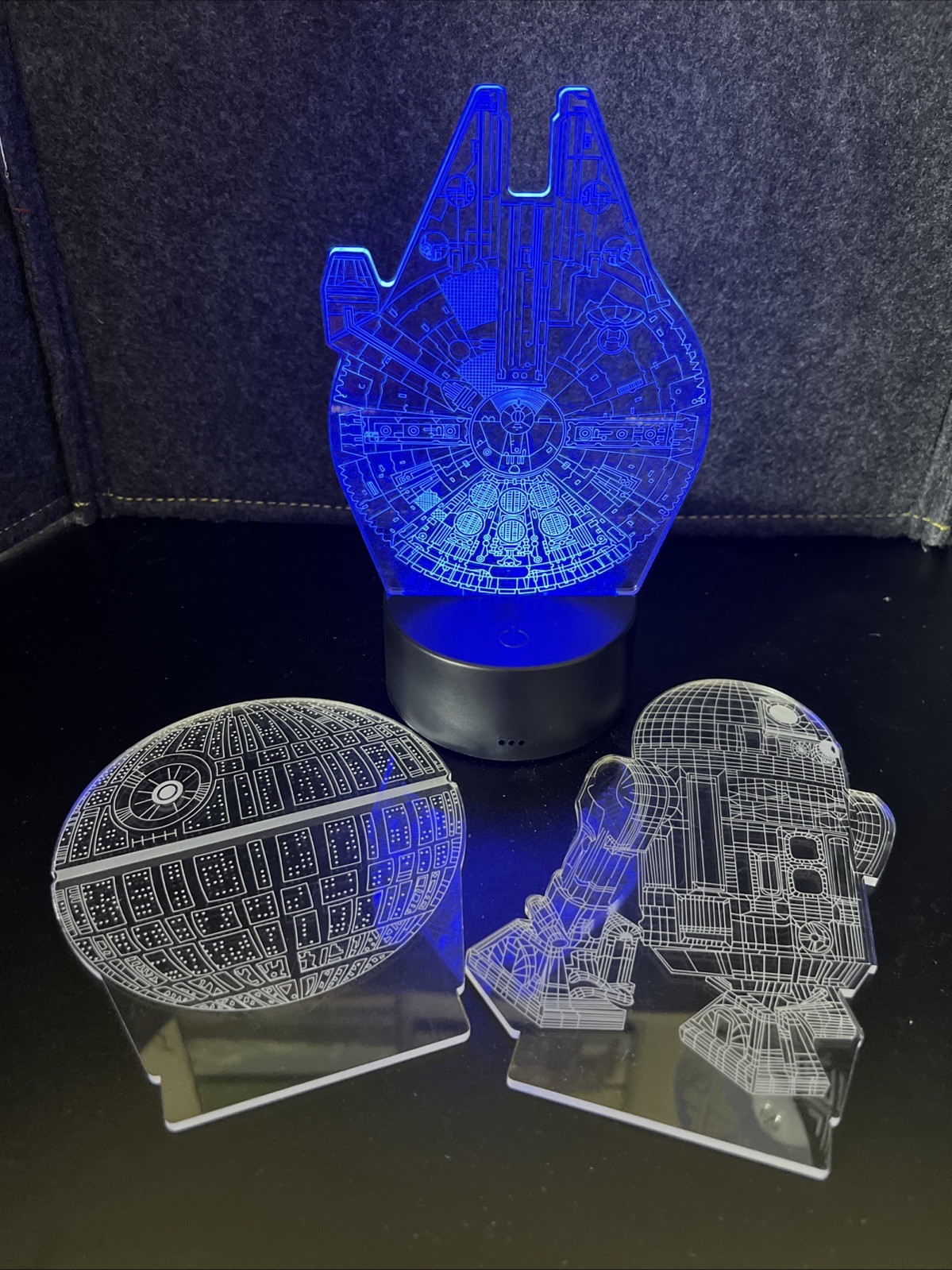 7 Color Changing Star Wars Death Star R2D2 Millennium Falcon LED Nightlight