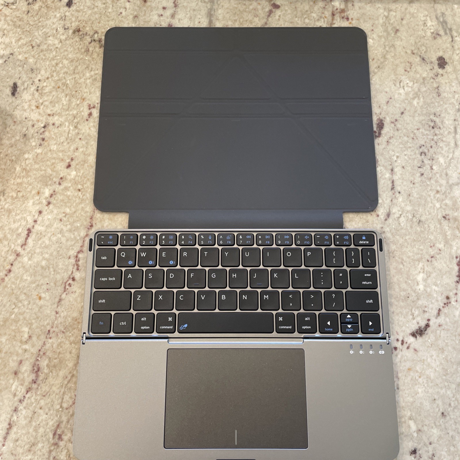 MicroPack Foldable Bluetooth Keyboard with Touchpad & Stand for Grey