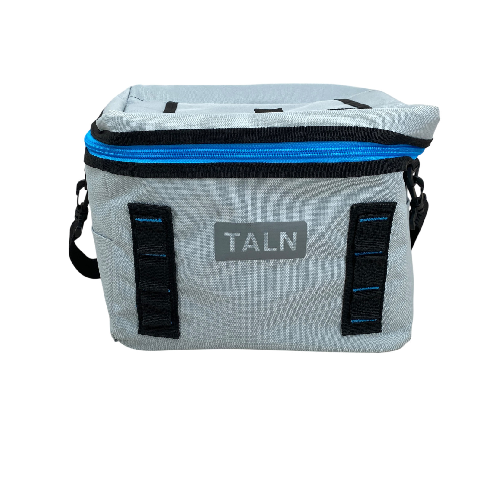 TALN Flip Top Ice Chest Gray Outdoor Gray Insulated Cooler Zipper 12" x 10" x 8"