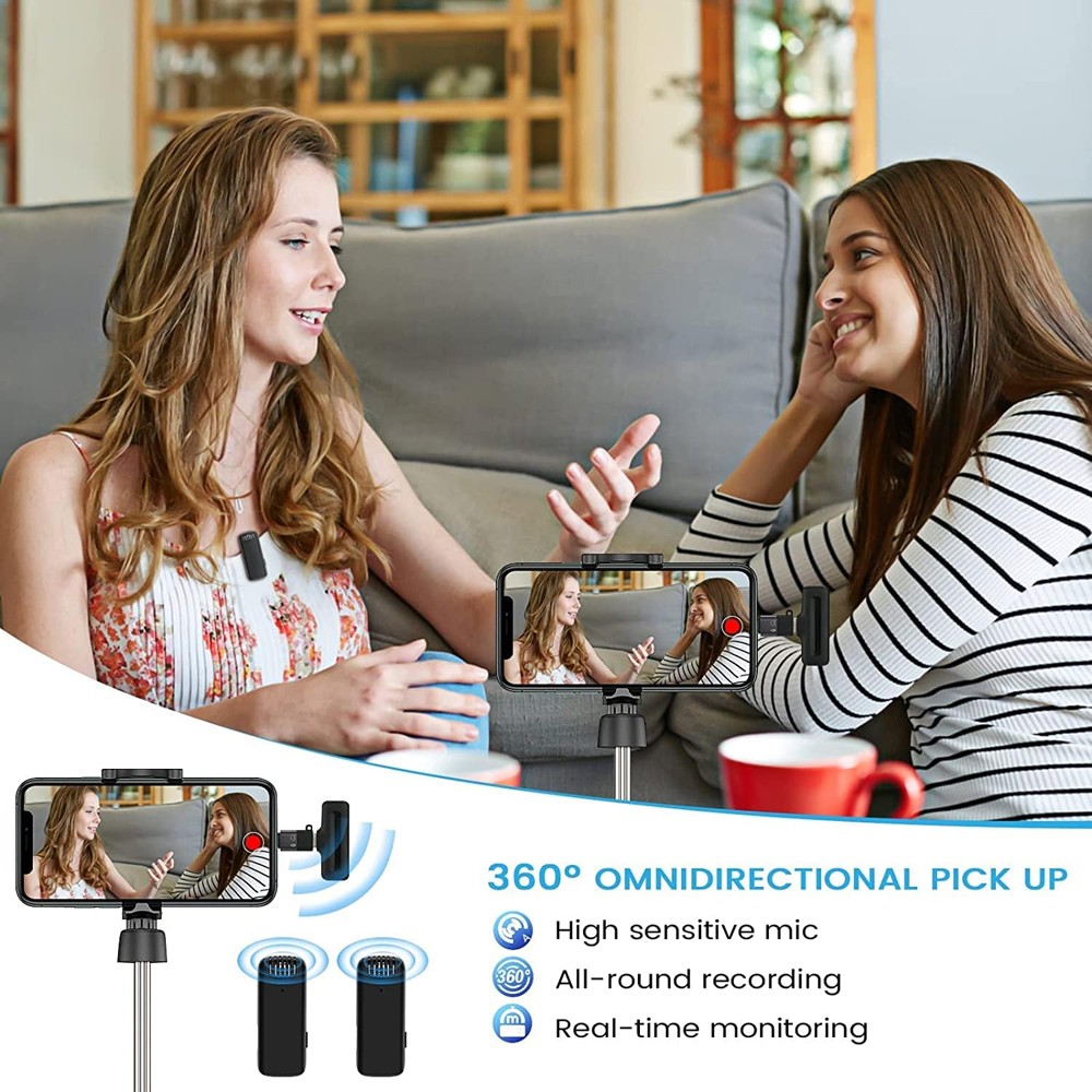 Lavalier Microphone Portable Wireless Audio Recorder Mini Mic Android iPhone New