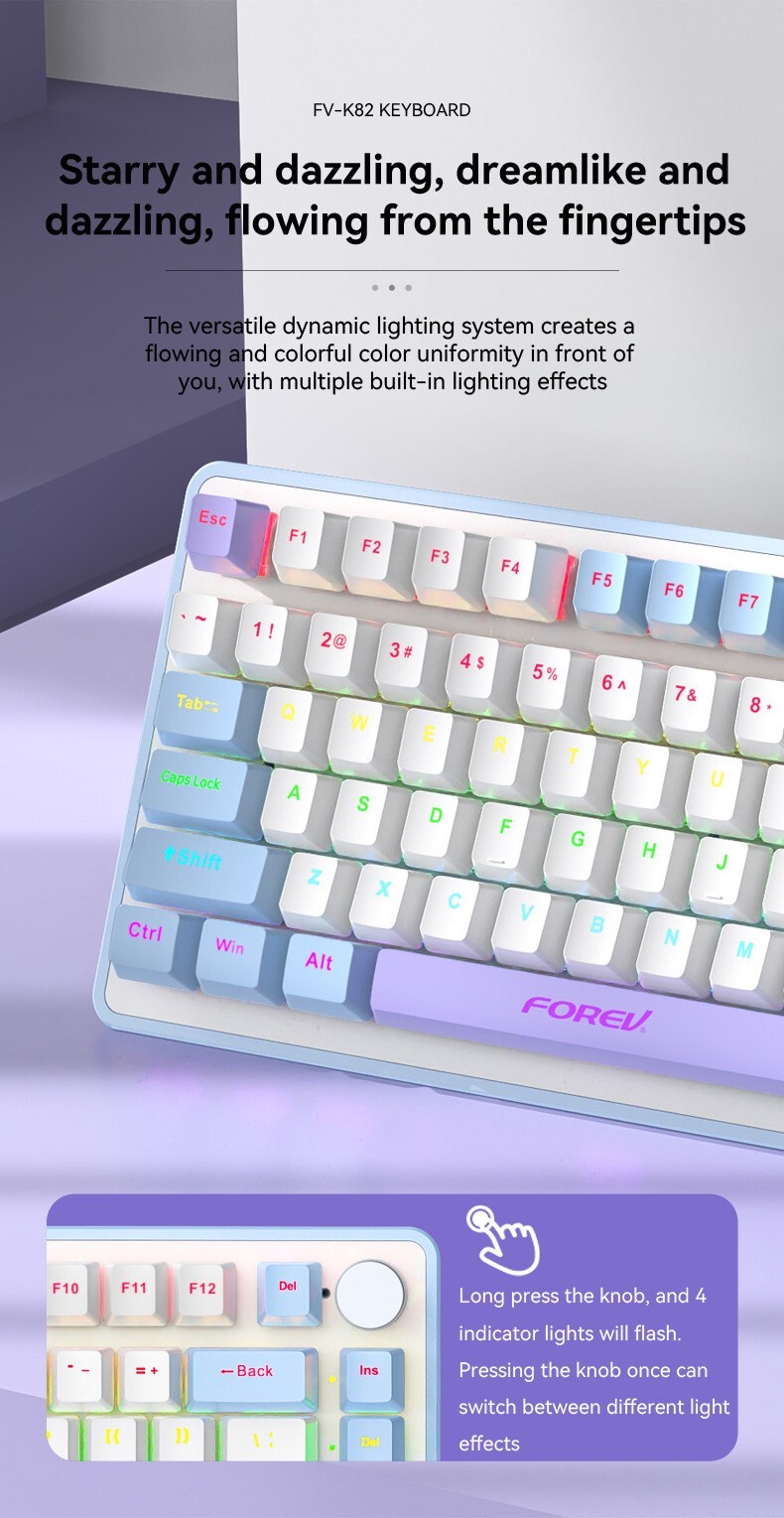 Forev FvQ305S Gaming keyboard Complete