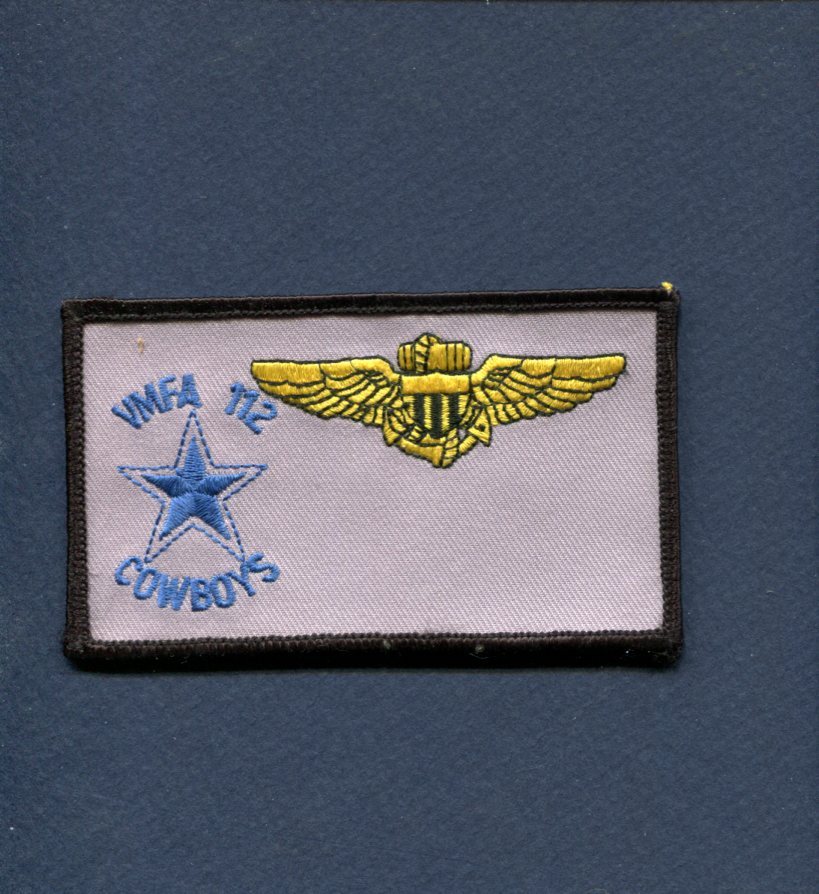 VMFA-112 COWBOYS USMC Marine Corps Squadron Naval Aviator Name Tag Patch