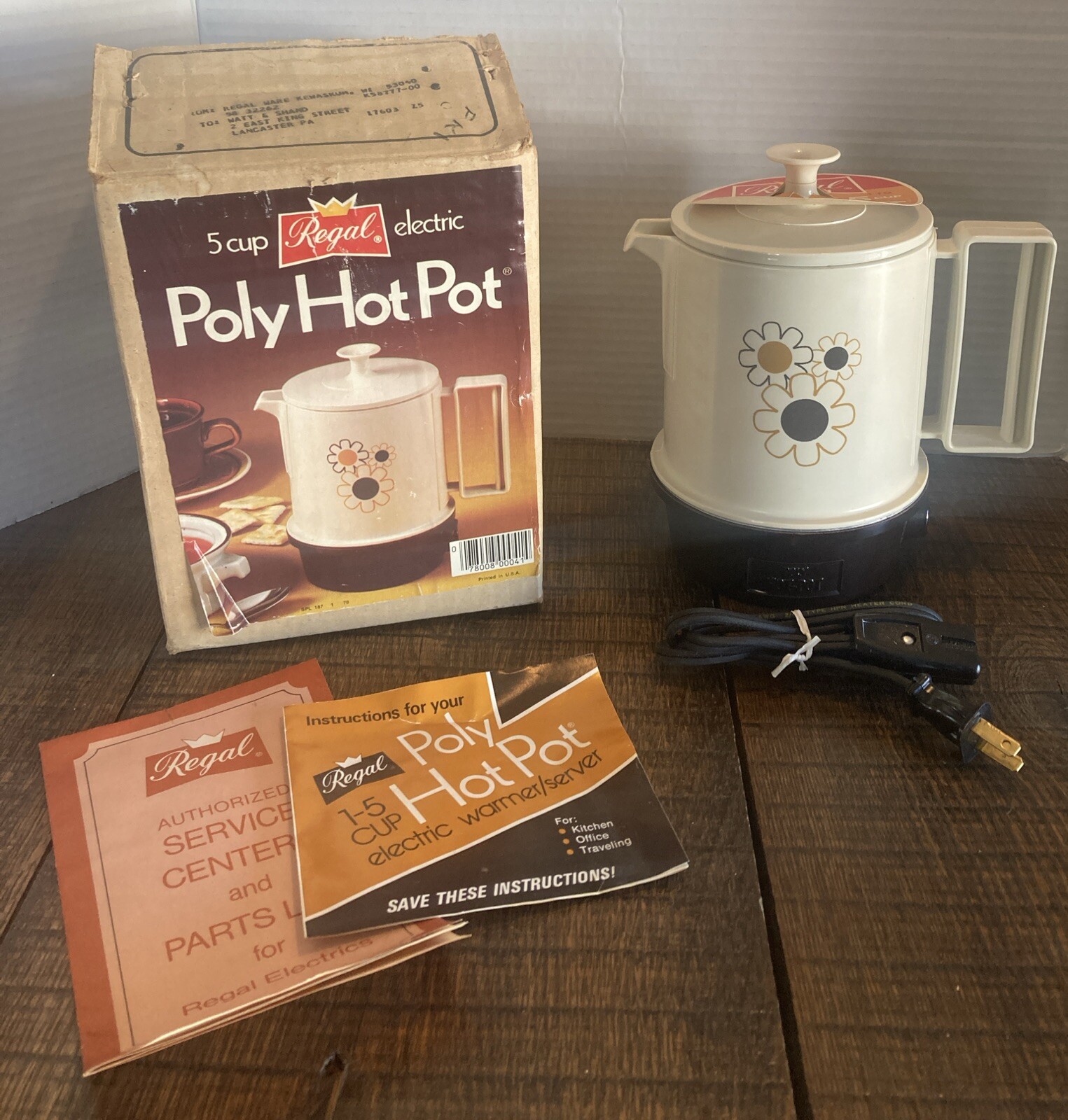 Vintage REGAL Poly Hot Pot Plastic 5 Cup Electric Warmer