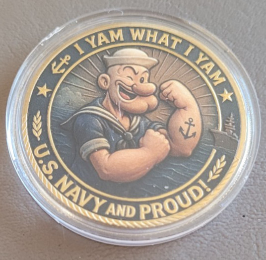 I Yam What I Yam U.S. Navy and Proud! Commemorative coin (near mint)