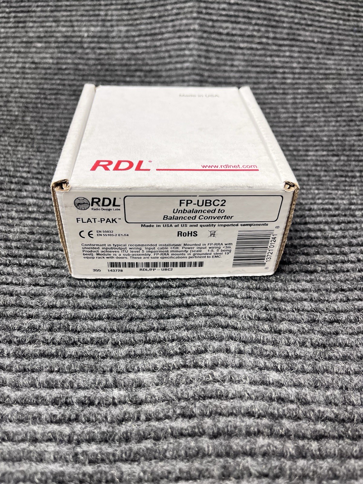 RDL FP-UBC2 2-Channel Unbalanced to Balanced Converter New