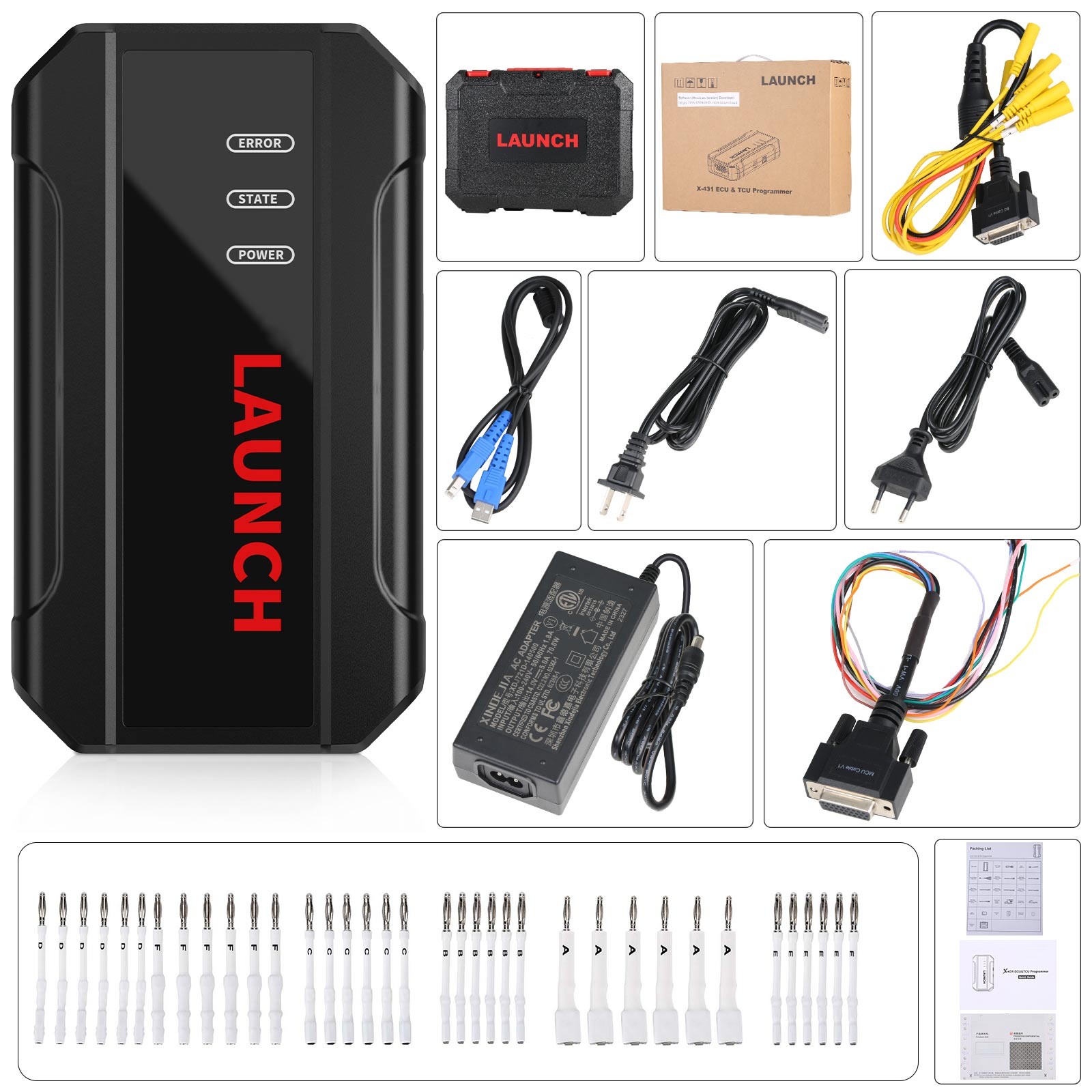 LAUNCH X431 E-CU & TCU Programmer & X431 X-PROG3 Gearbox Clone Adapters Kit