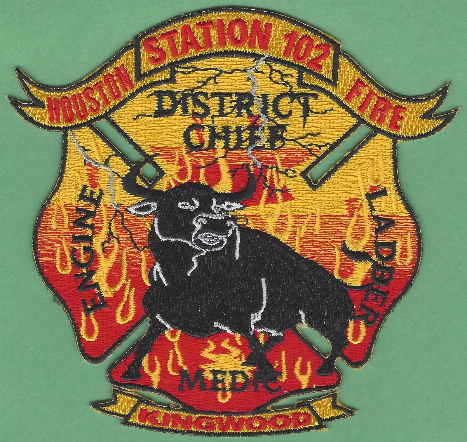 HOUSTON TEXAS FIRE STATION 102 COMPANY PATCH KINGWOOD