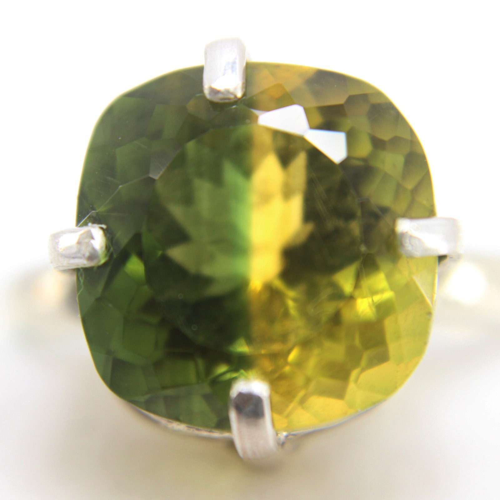 5.19 Gm Bi-Color Sphene/Titanite Gemstones 925 Silver Ring Gift Jewelry