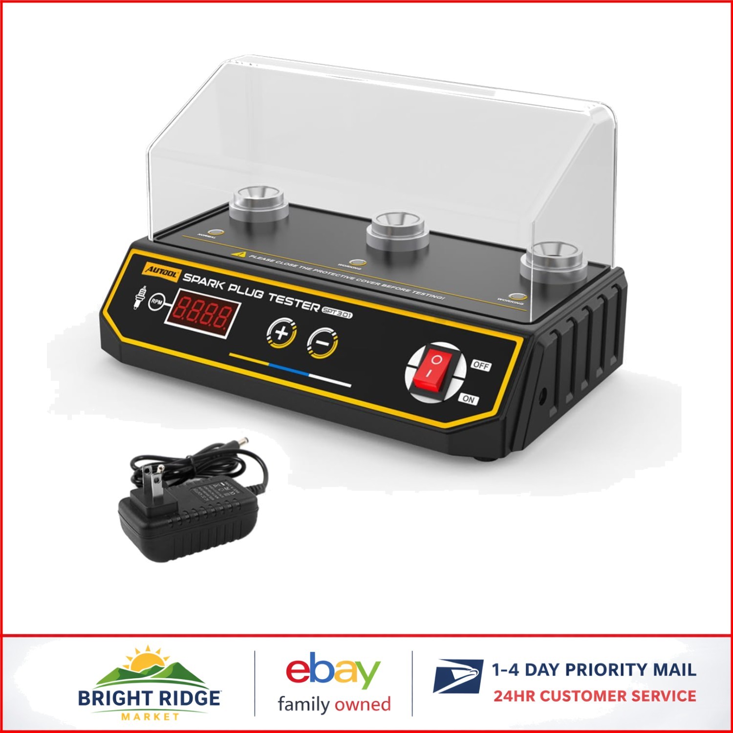 Automotive Spark Plug Tester with Adjustable Frequency for 12V Gasoline Vehicles