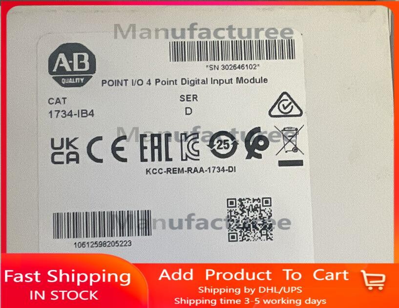 2022 New Sealed Allen Bradley 1734-IB4 Point I/O 4 Point Digital Input Module US