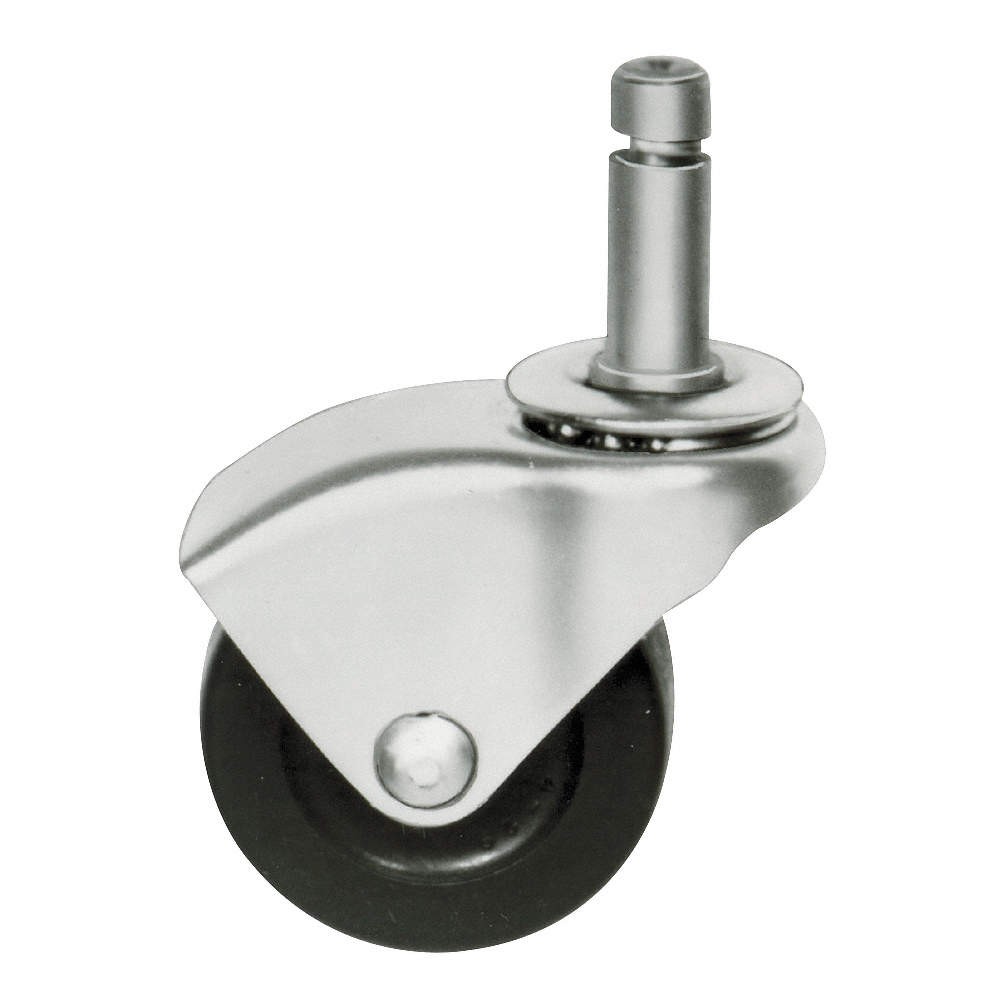 GRAINGER APPROVED 30753 Stem Caster,2"dia,Rubber,75lb 3A779