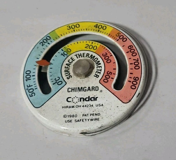Vtg 1980 Condar Chimgard Surface Thermometer - Free Shipping