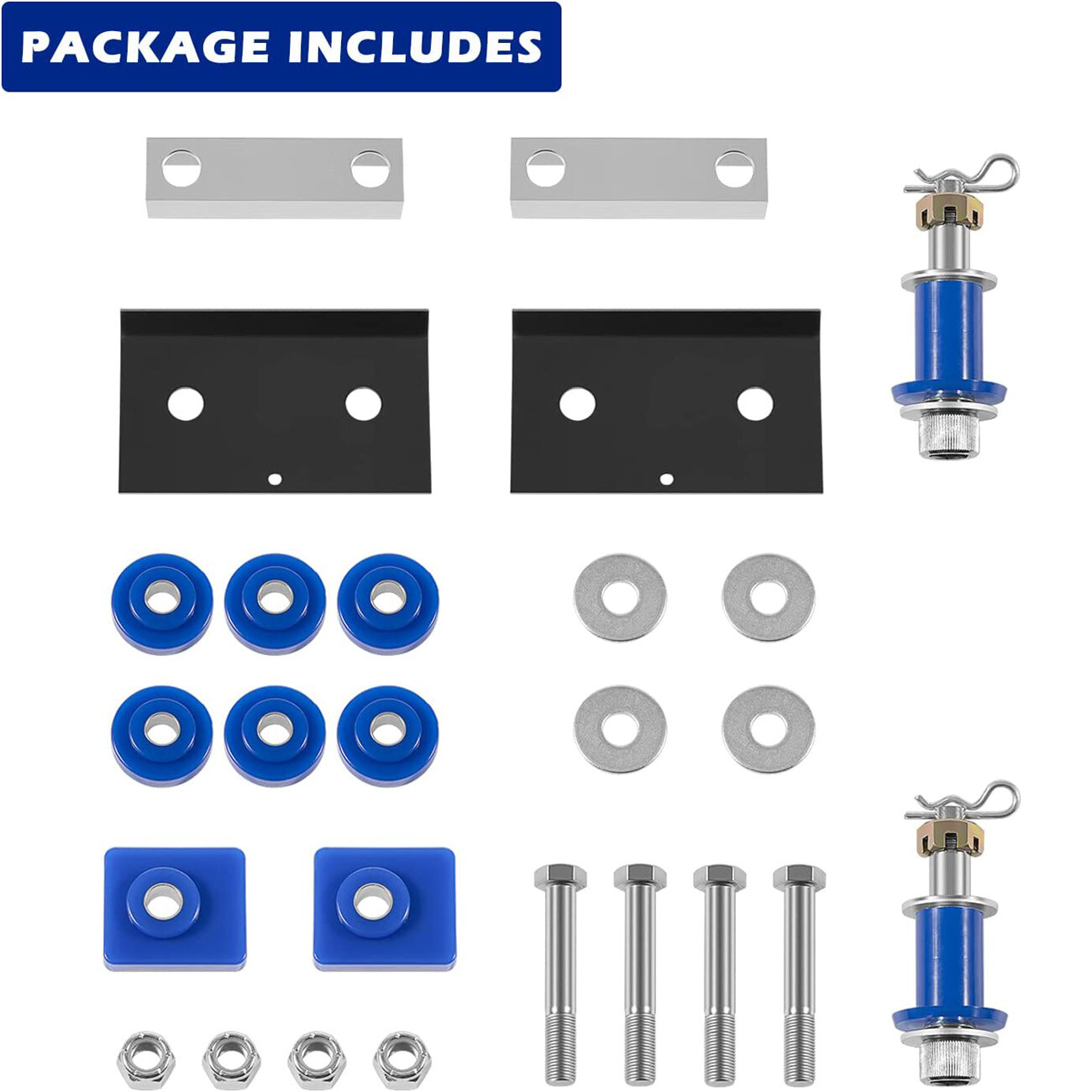 Engine Hood Hinge Pivot Bushing & Mounting Bolt Set Kits For Peterbilt 378 379